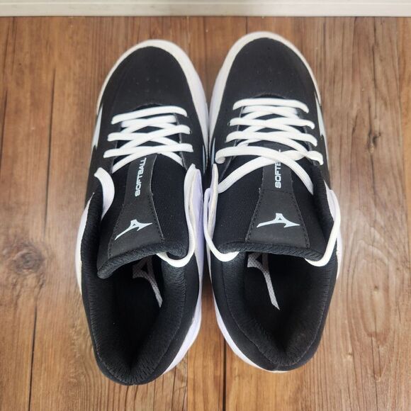 Mizuno 9-Spike Swift Womens Size 5 Black White Metal Softball Cleats 320554.9000 - Picture 7 of 11